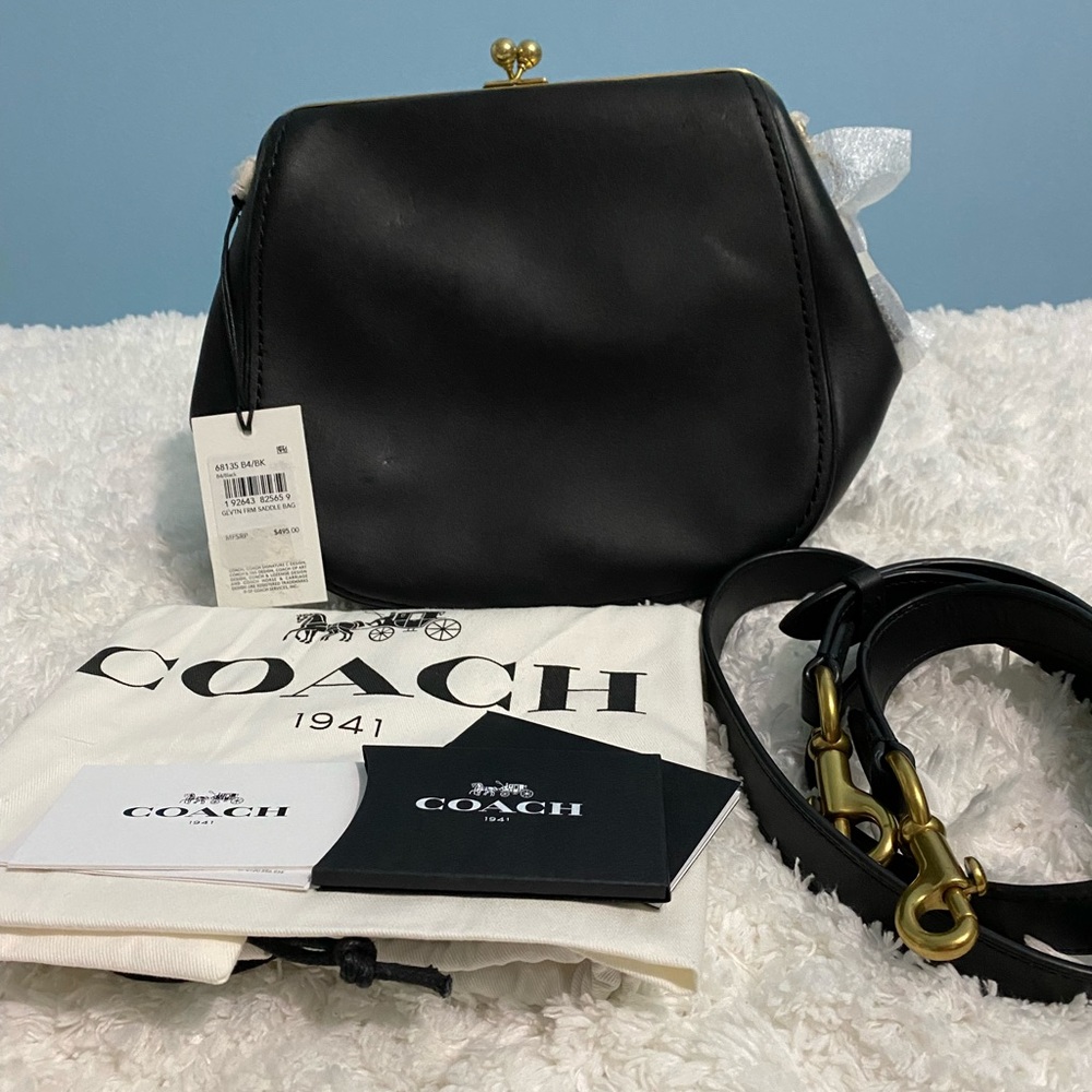 BRAND NEW WITH TAG - COACH 1941 SERIES FRAME SADDLE BAG IN GLOVETANNED LEATHER